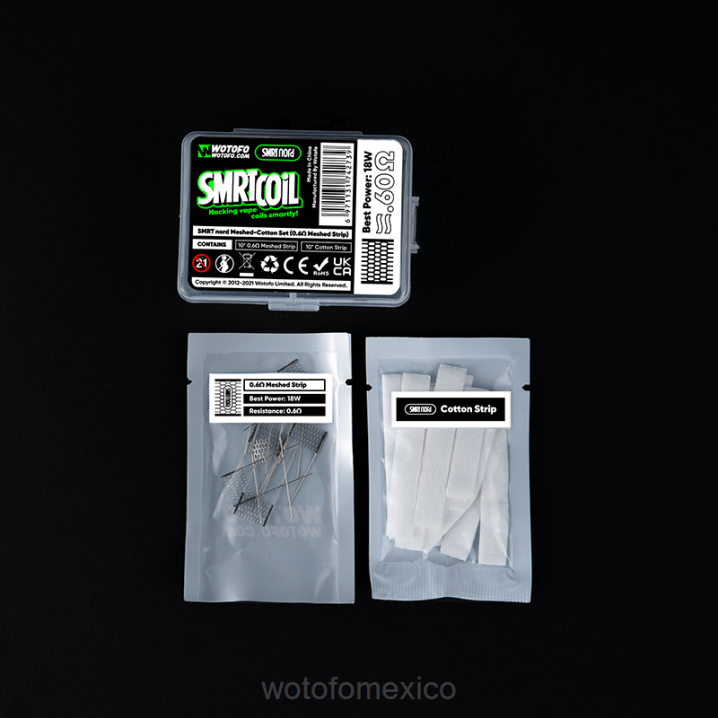 Wotofo Flavors - Wotofo SMRT conjunto nord de malla y algodón VLN6350 Malla de 0,6 ohmios + algodón.