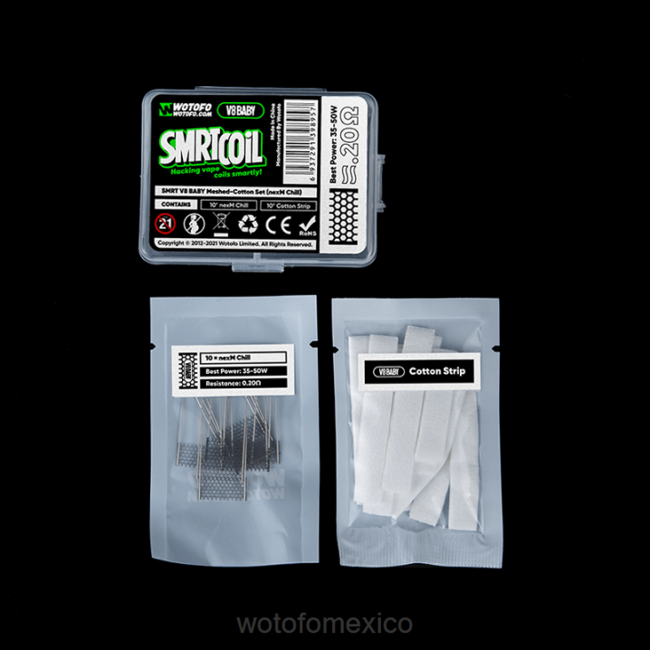 Wotofo Monterrey - Wotofo SMRT conjunto v8 baby de malla y algodón VLN6352 frío nexmesh
