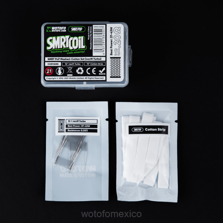 Wotofo Shop Online - Wotofo SMRT conjunto de malla y algodón pnp VLN6339 turbo nexmesh