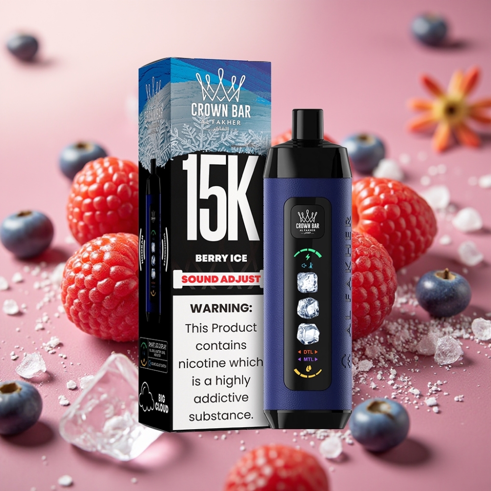 Al Fakher 15k Ice Adjust Clouds Desechable 15000 chupadas Berry Ice 22ml 5mg