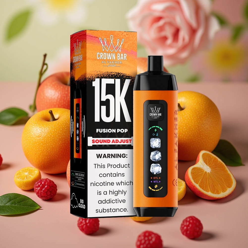 Al Fakher 15k Ice Adjust Clouds Disposable 15000 puffs 22ml 5mg/ml Fusión Pop