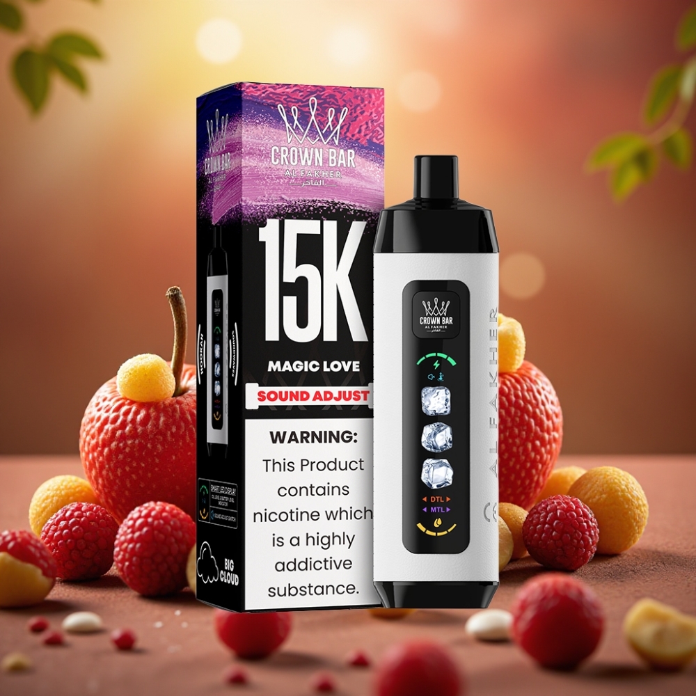 Al Fakher 15k Ice Adjust Clouds Disposable 15000 puffs 22ml 5mg/ml Magic Love