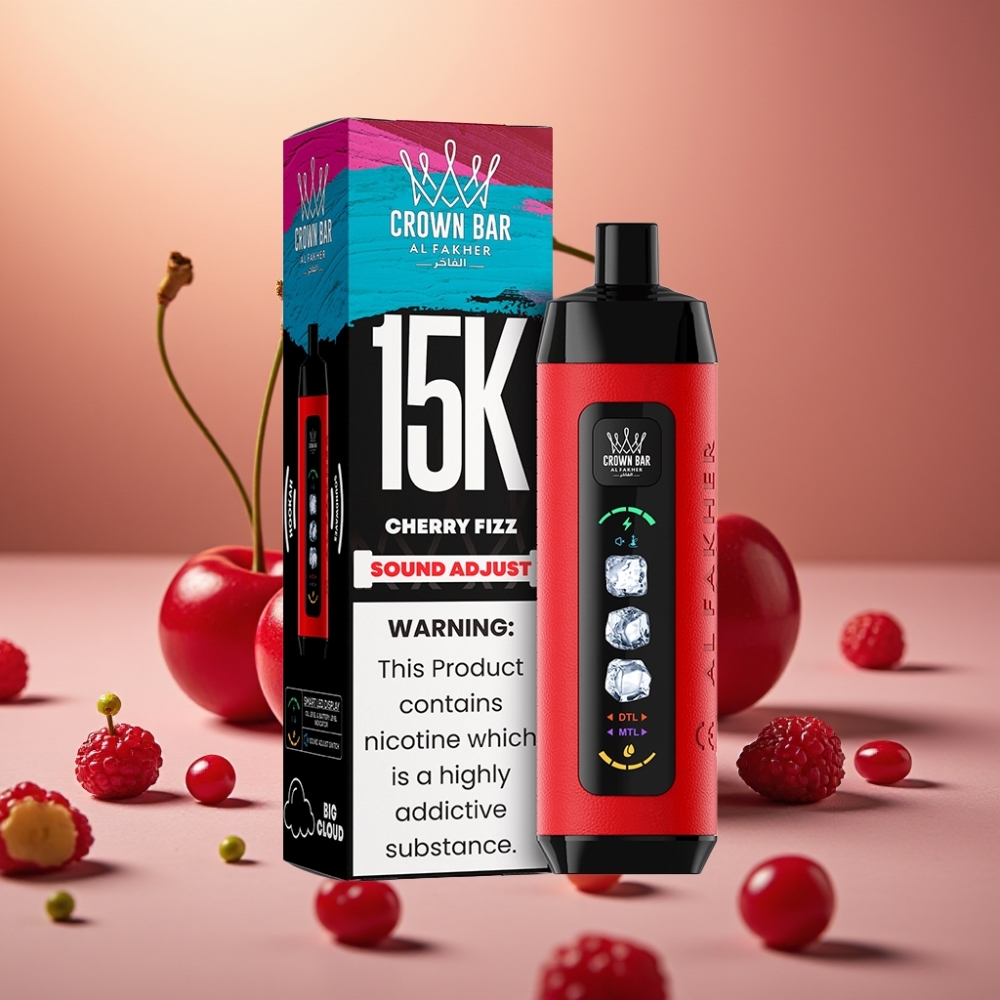 Al Fakher 15k Ice Adjust Clouds Dispositivo Desechable 15000 Puffs 22ml Cereza Fizz