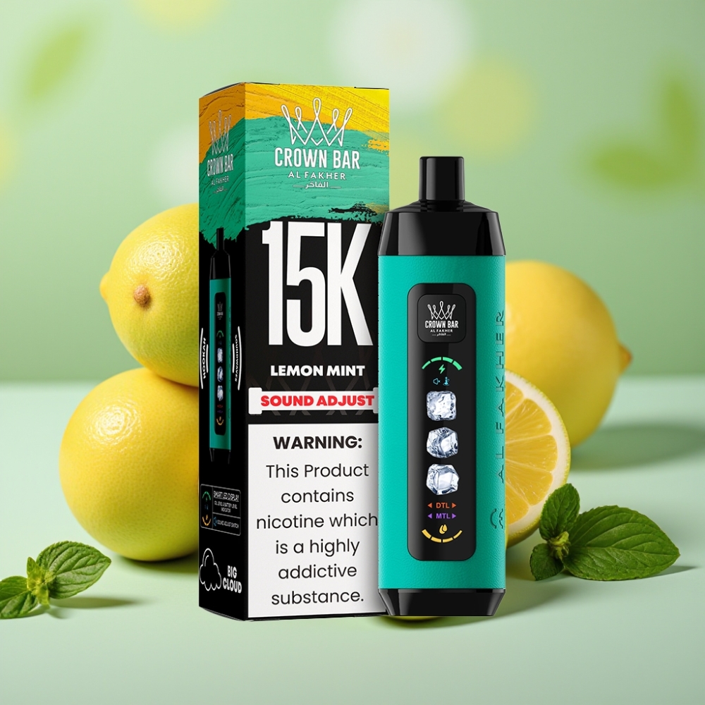 Al Fakher 15k Ice Adjust Clouds Dispositivo Desechable 15000 Puffs Limón Menta 22ml Tipo-C