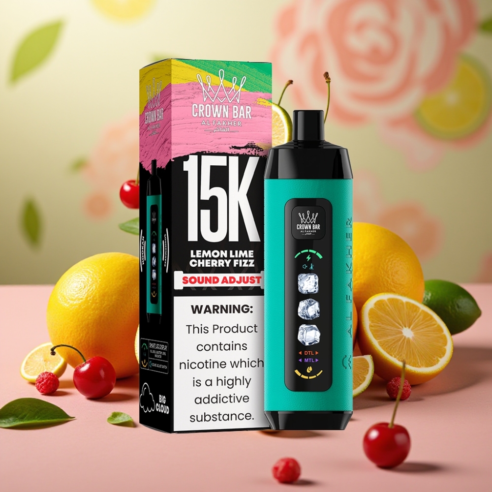 Al Fakher 15k Ice Adjust Clouds Dispositivo Desechable 15000 chupadas 22mL 5mg/mL Limón Lima Cereza