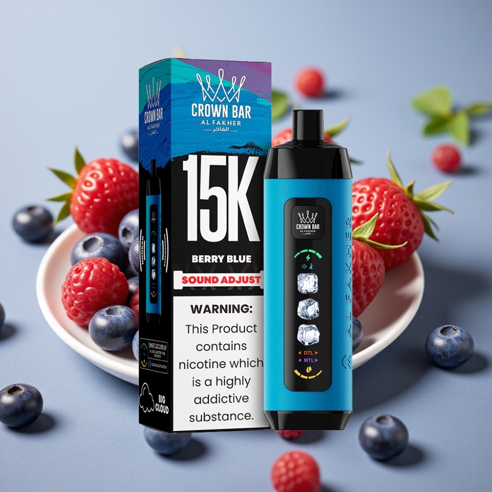 Al Fakher 15k Ice Adjust Clouds Dispositivo Desechable 22ml 5mg Azul Berry
