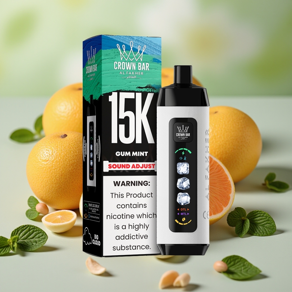 Al Fakher 15k Ice Adjust Clouds Dispositivo Desechable 22ml 5mg Gum Menta