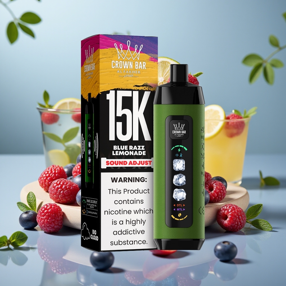 Al Fakher 15k Ice Adjust Clouds Dispositivo Desechable 22ml 5mg Limonada Frambuesa Azul