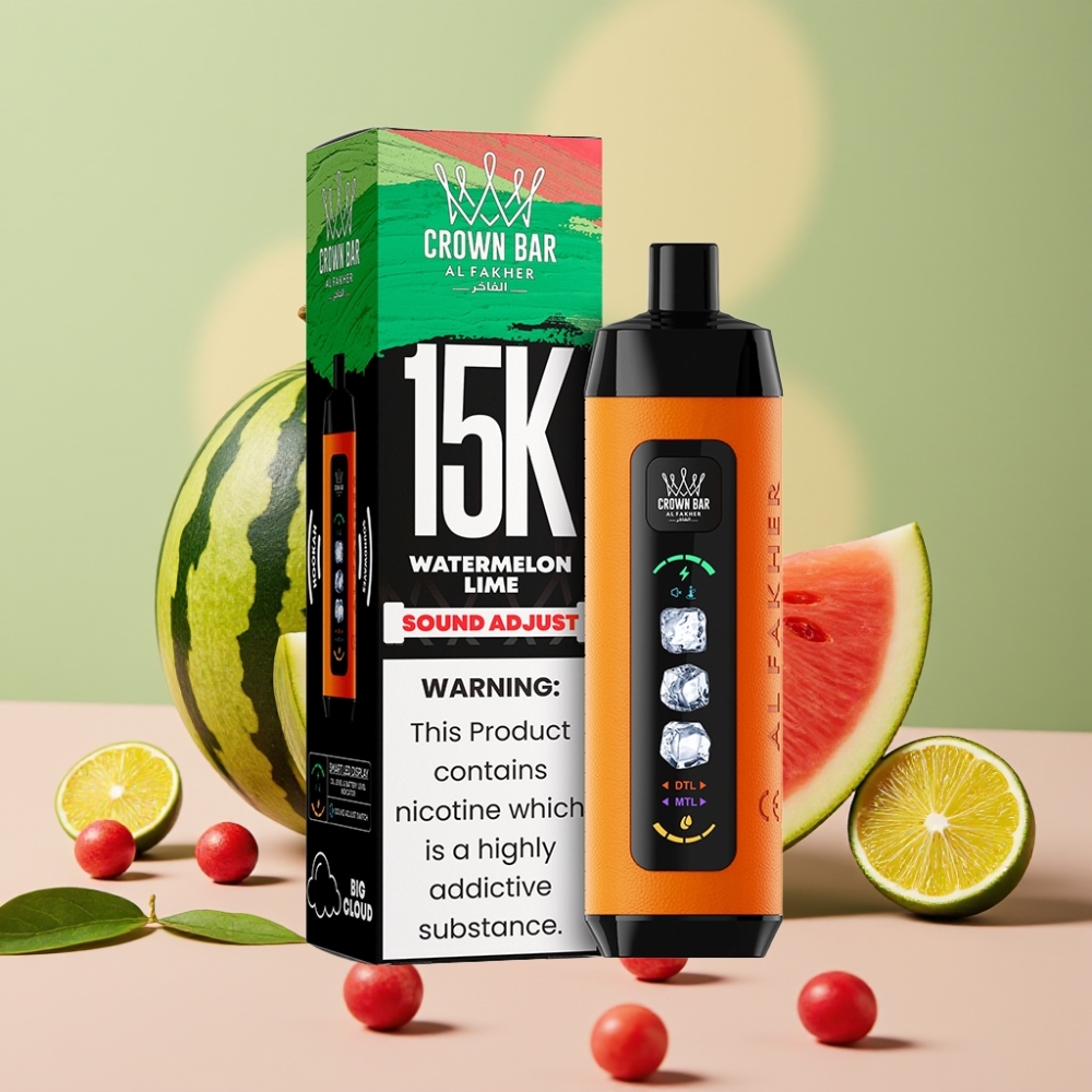 Al Fakher 15k Ice Adjust Clouds Dispositivo Desechable 22ml Sandía Lima 5mg