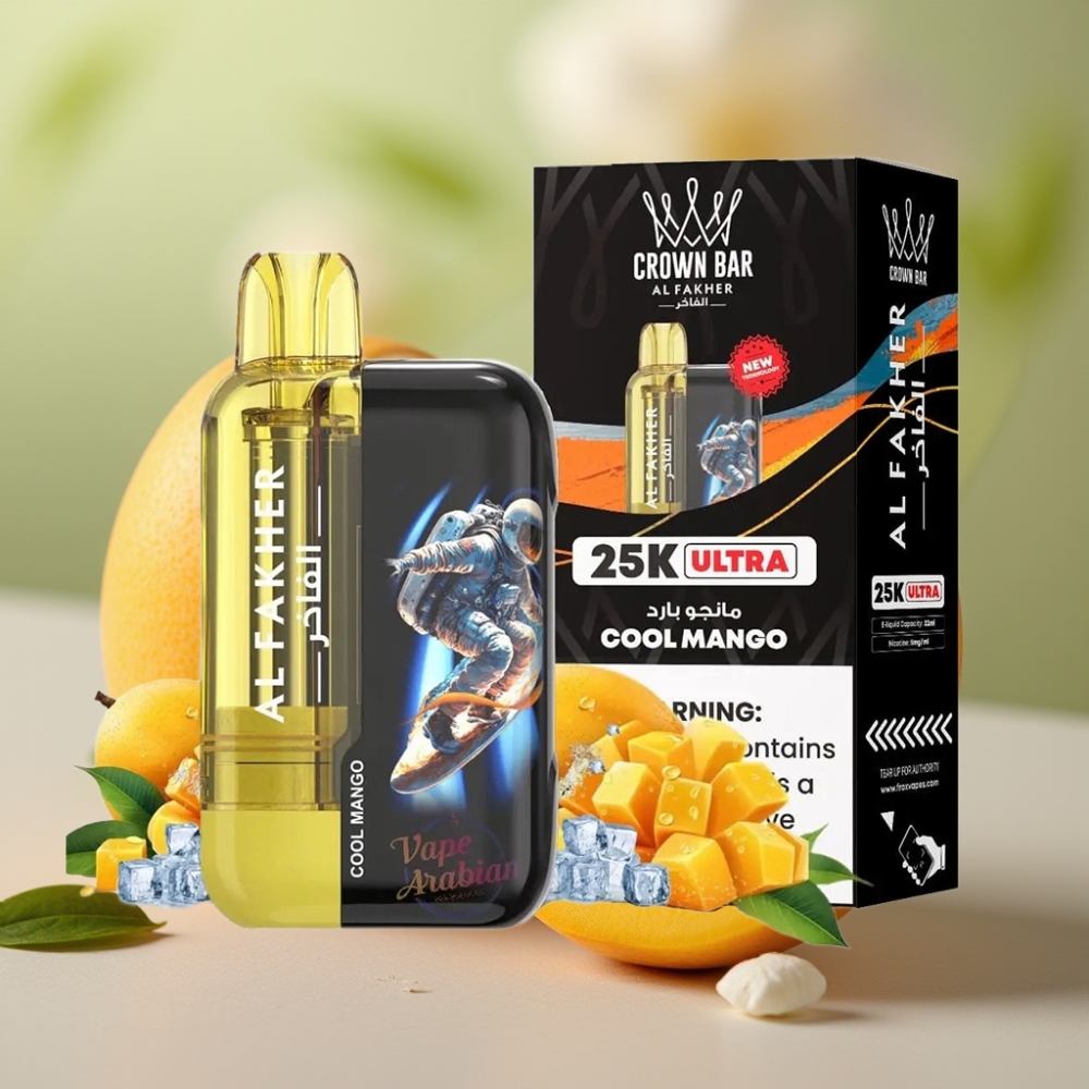 Al Fakher Crown Bar Ultra 25K Desechable Mango Fresco 22ml 50mg
