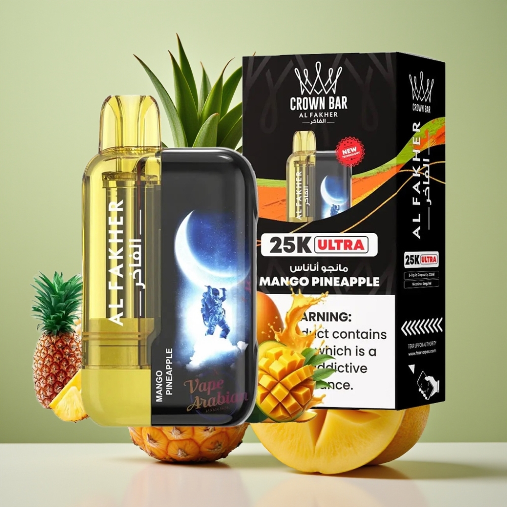 Al Fakher Crown Bar Ultra 25K Vape Desechable 22ml Mango Piña Tipo-C