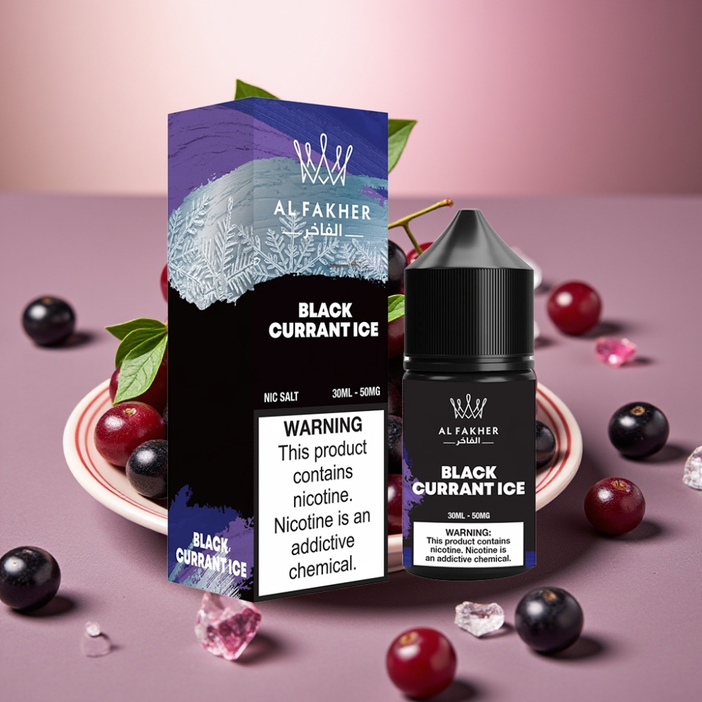 AL Fakher Nicotine Salt E-Liquid 30ml 50MG Black Currant Ice Pod Pen Vape