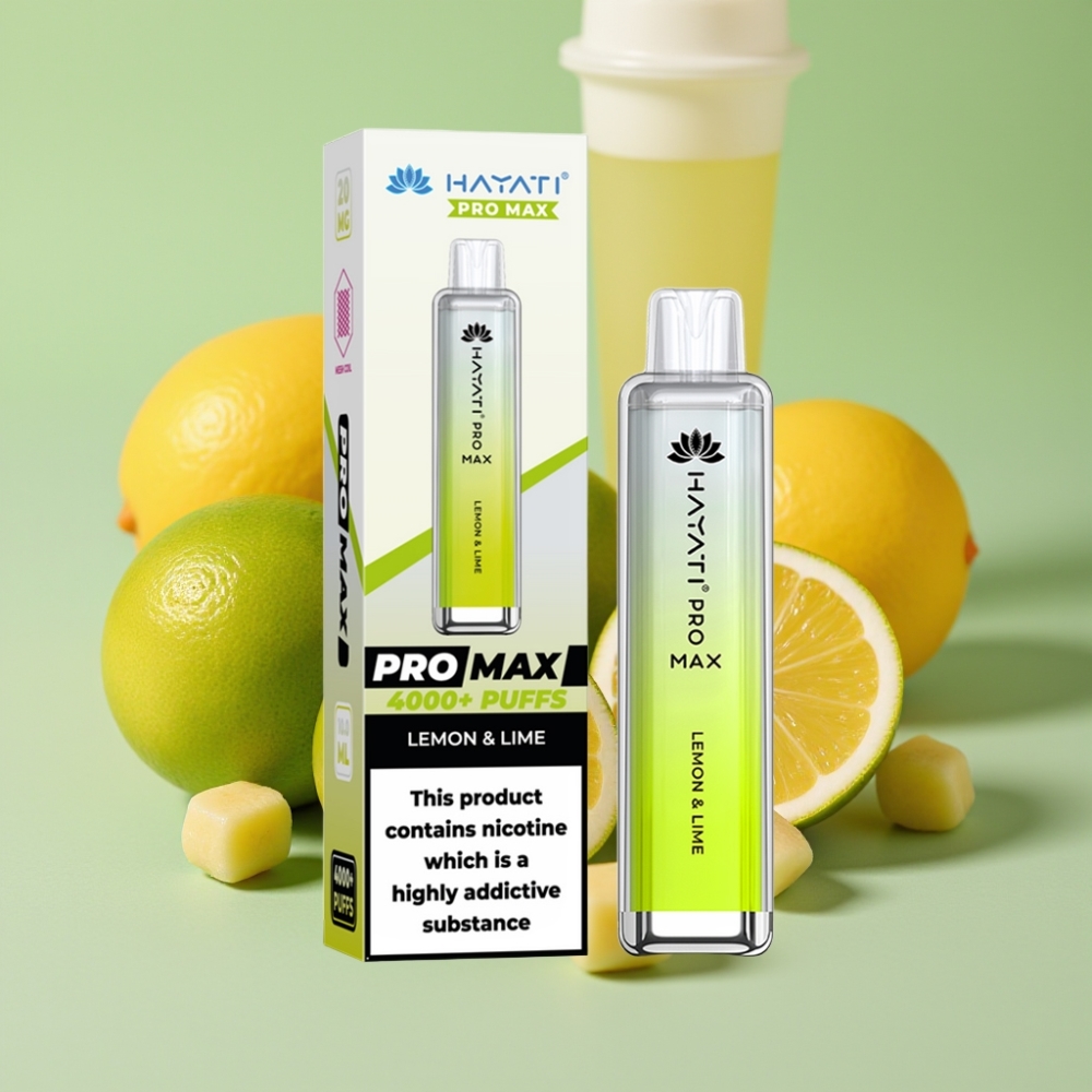 Hayati Pro Max 4000 Puffs Batería 1400mAh Recargable Limón & Lima