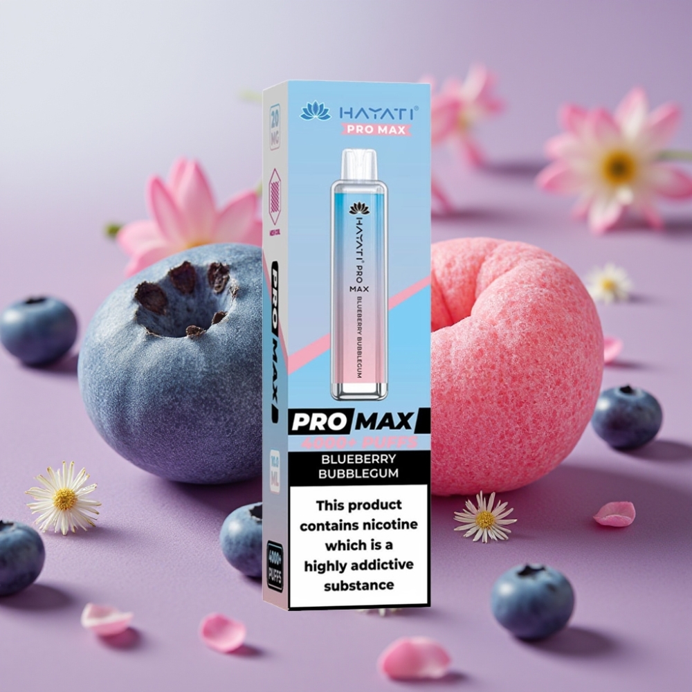 Hayati Pro Max 4000 Puffs Chicle de Arándano 2ml 5% Nic