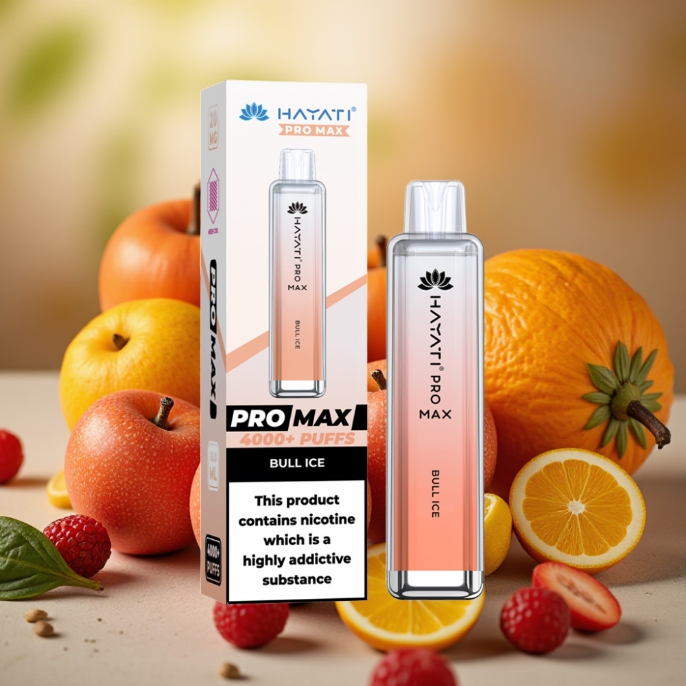 Hayati Pro Max 4000 Puffs Desechable Vape Bull Ice, 5% Nicotina, 1400mAh