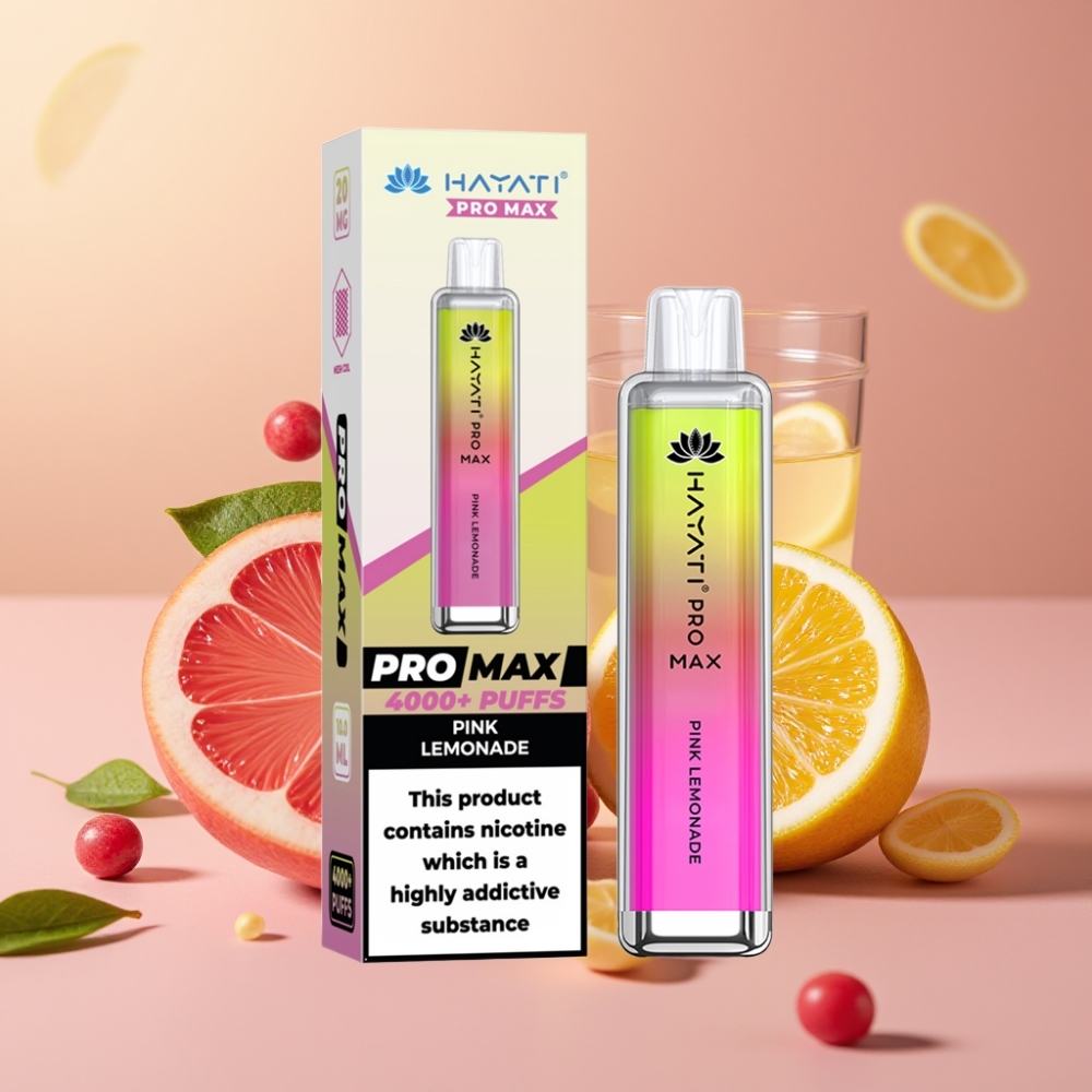 Hayati Pro Max 4000 Puffs Limonada Rosa Recargable 1400mAh 2ml/10ml