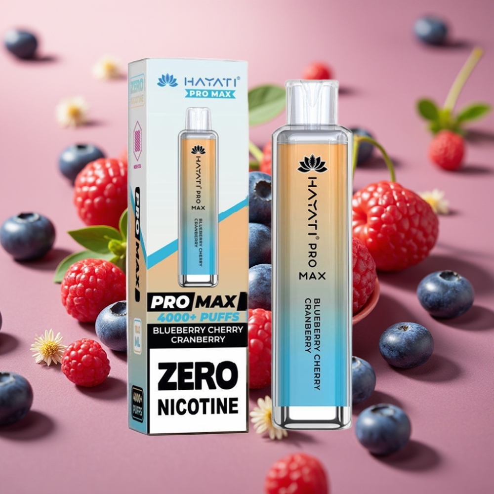 Hayati Pro Max 4000 Puffs Recargable 1400mAh Azul Cereza Arándano
