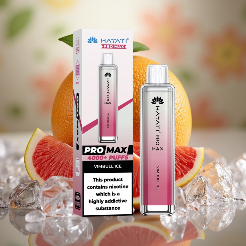 Hayati Pro Max 4000 Puffs Recargable 1400mAh Sabor Vimbull Ice