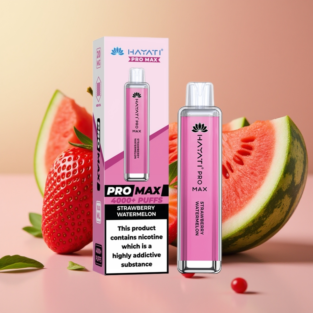 Hayati Pro Max 4000 Puffs Recargable Sabor Fresa Sandía 1400mAh TPD