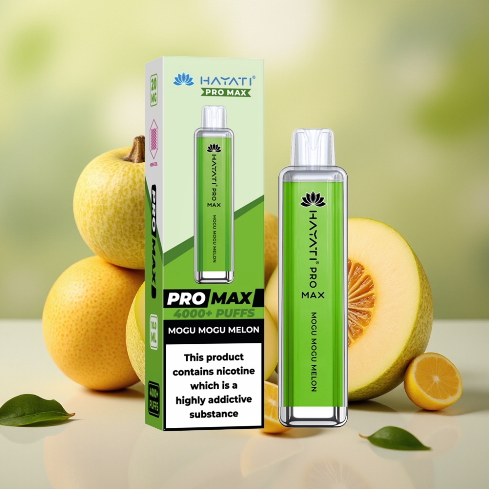 Hayati Pro Max 4000 Puffs Recargable Sabor Mogu Mogu Melón 2ml TPD