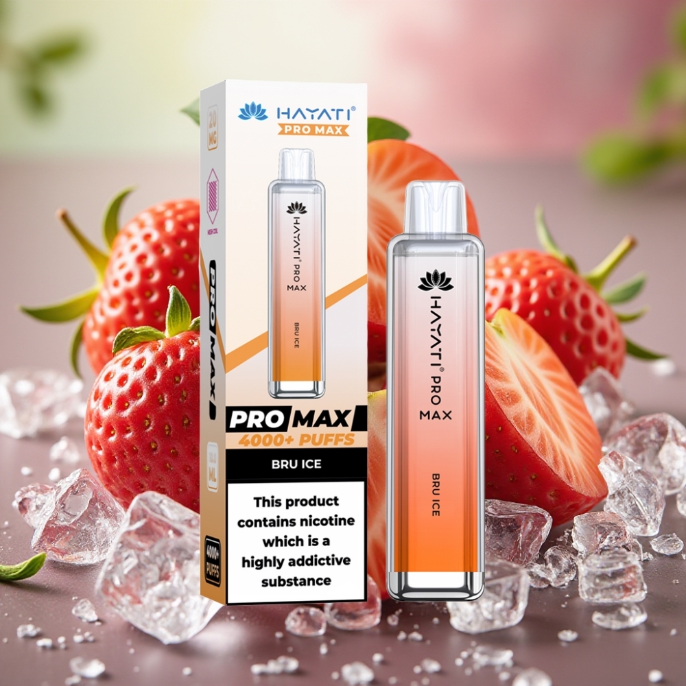 Hayati Pro Max 4000 Puffs Sabor Bru Ice Recargable 1400mAh