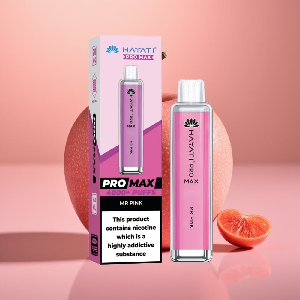 Hayati Pro Max 4000 Puffs Vape Desechable Mr Rosa, 5% Nicotina, 1400mAh