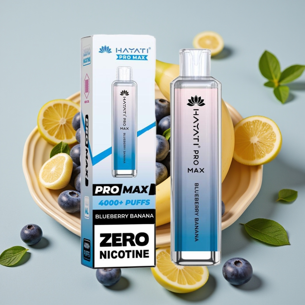 Hayati Pro Max 4000 Puffs Vape Desechable Recargable Arándano Plátano 1400mAh
