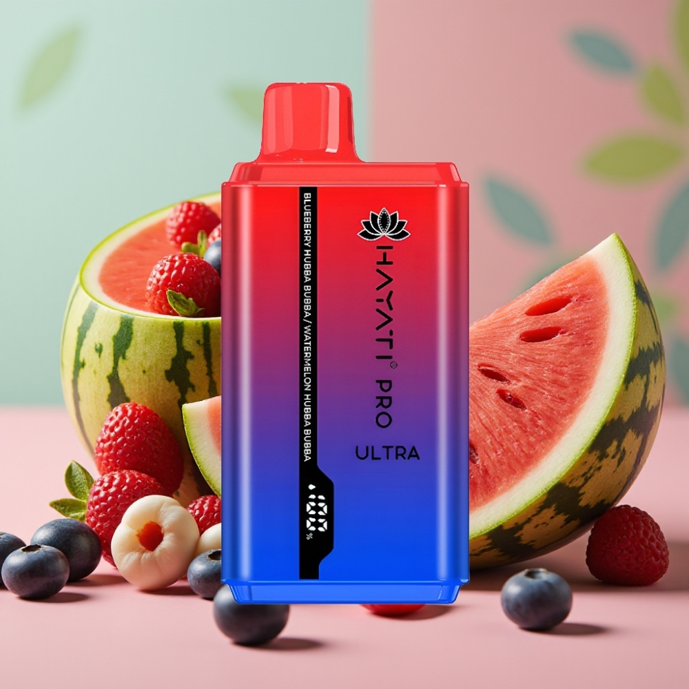 Hayati Pro Ultra 15000 Puffs 2×12ml 2% Azul/Arándano Sandía Hubba Bubba