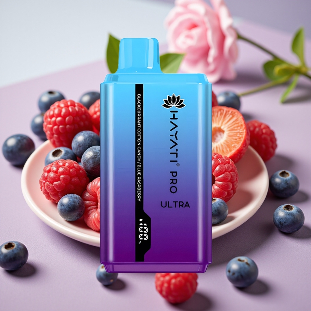Hayati Pro Ultra 15000 Puffs 2×12ml 2% Blackcurrant Algodón de Azúcar Arándano Azul