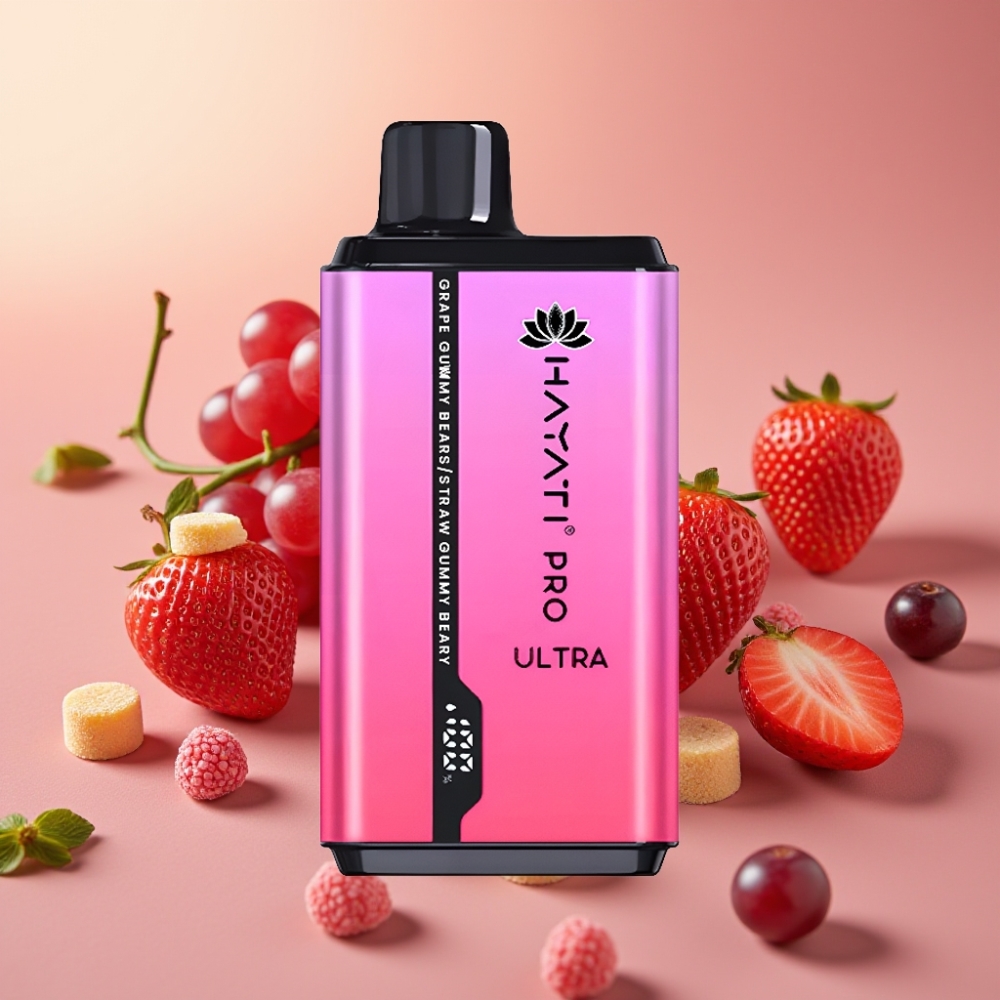 Hayati Pro Ultra 15000 Puffs 2×12ml 2% Uva Gominola Fresa Gominola