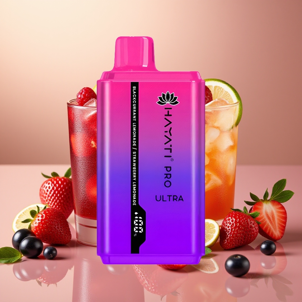 Hayati Pro Ultra 15000 Puffs 850mAh 24ml 2% Nicotina Grosella Negra Limonada Fresa Limonada