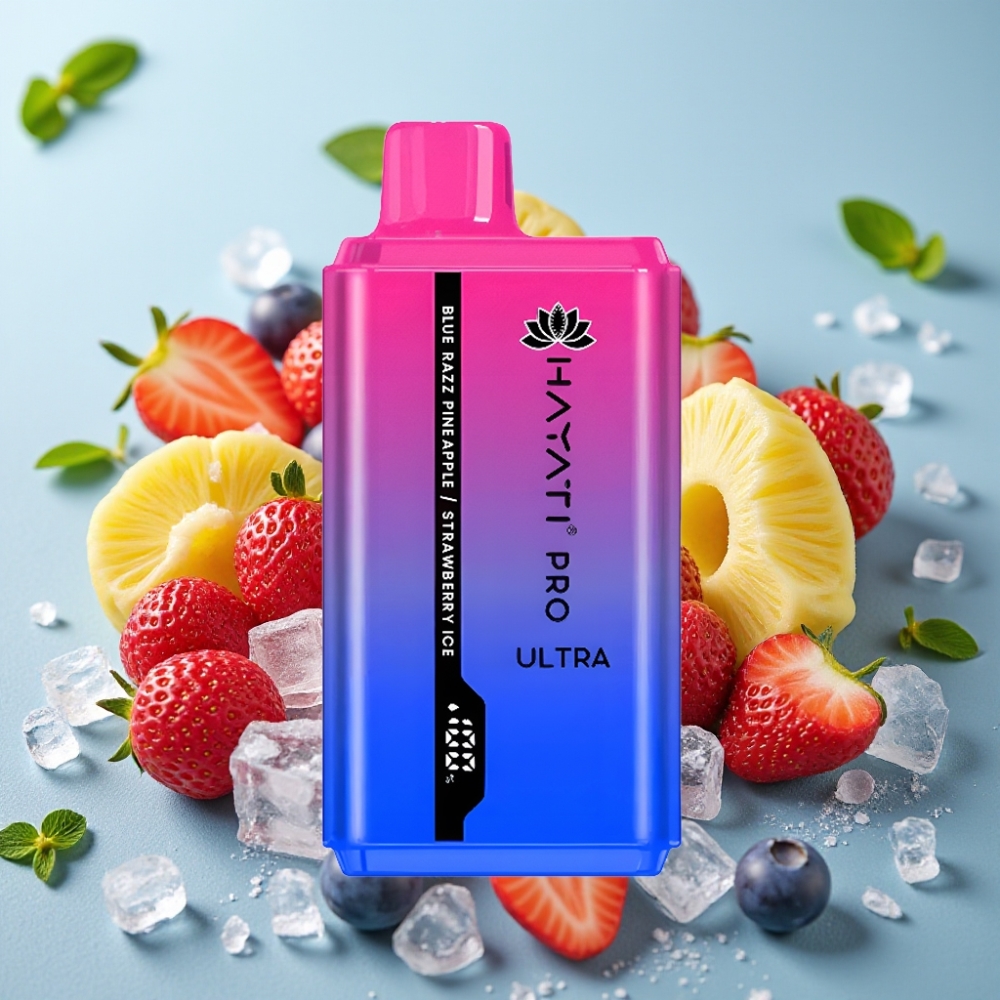 Hayati Pro Ultra 15000 Puffs 850mAh 24ml Azul Frambuesa Piña Fresa Hielo
