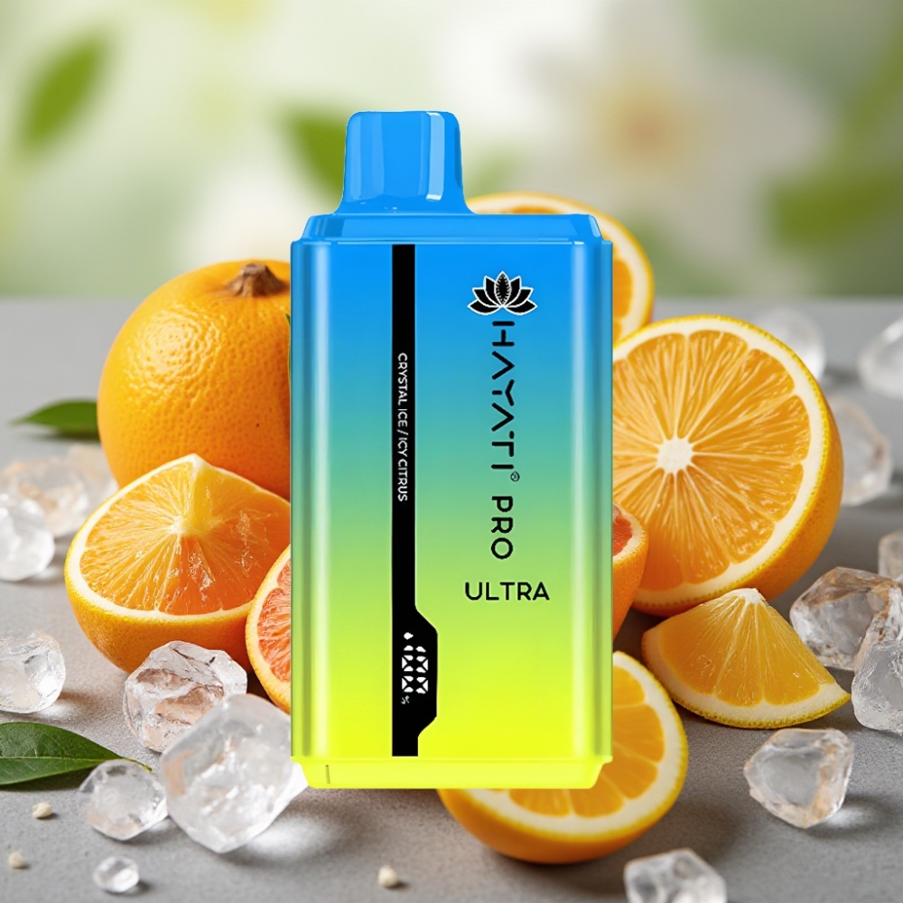 Hayati Pro Ultra 15000 Puffs 850mAh Cítrico Helado Crystalino