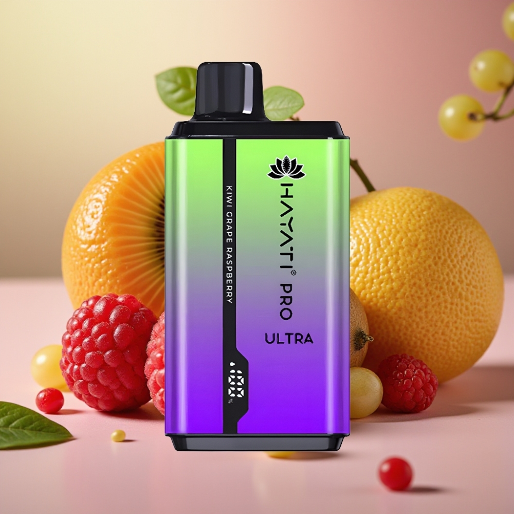 Hayati Pro Ultra 15000 Puffs 850mAh Kiwi Uva Frambuesa