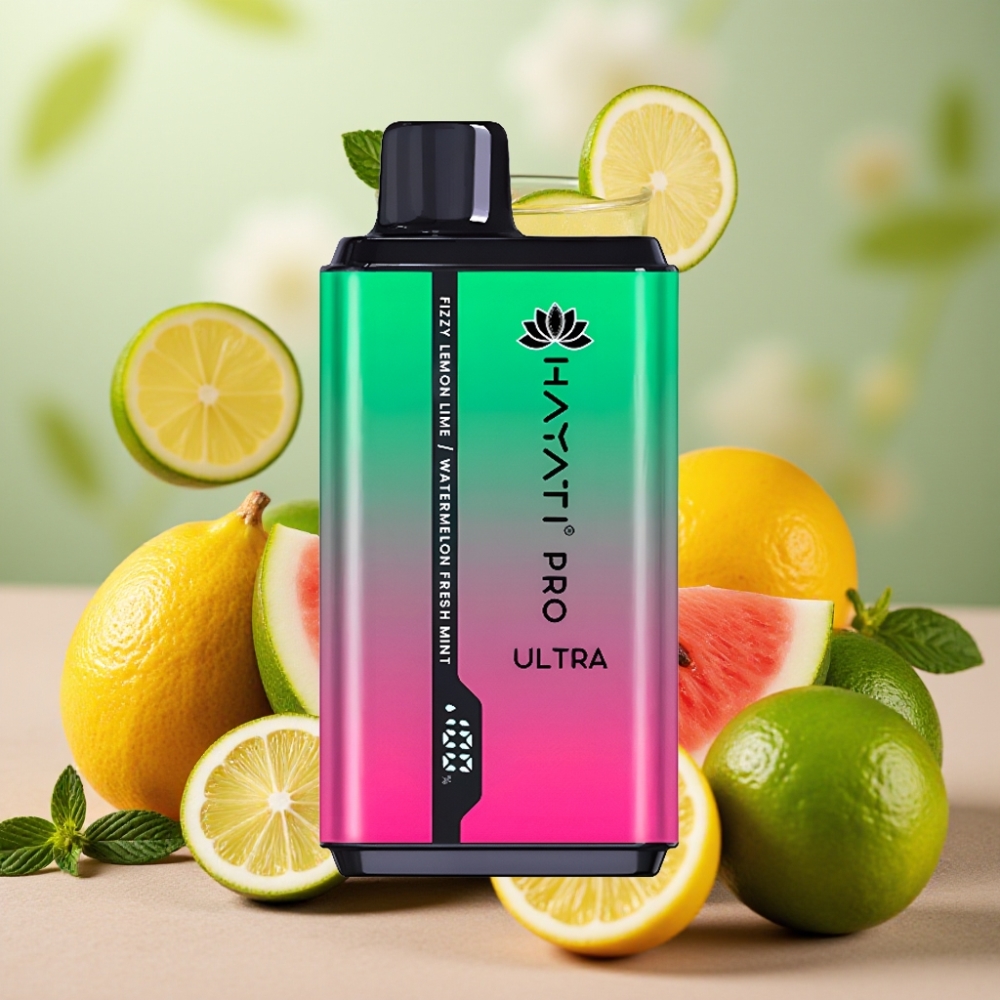 Hayati Pro Ultra 15000 Puffs 850mAh Limón & Lima Refrescante Sandía Menta Fresca