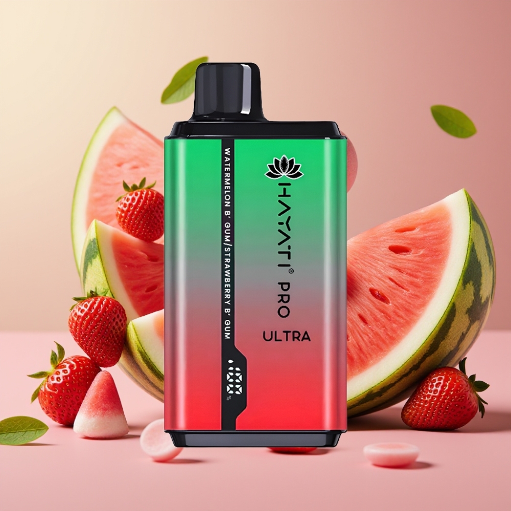 Hayati Pro Ultra 15000 Puffs 850mAh Sandía Chicle Fresa