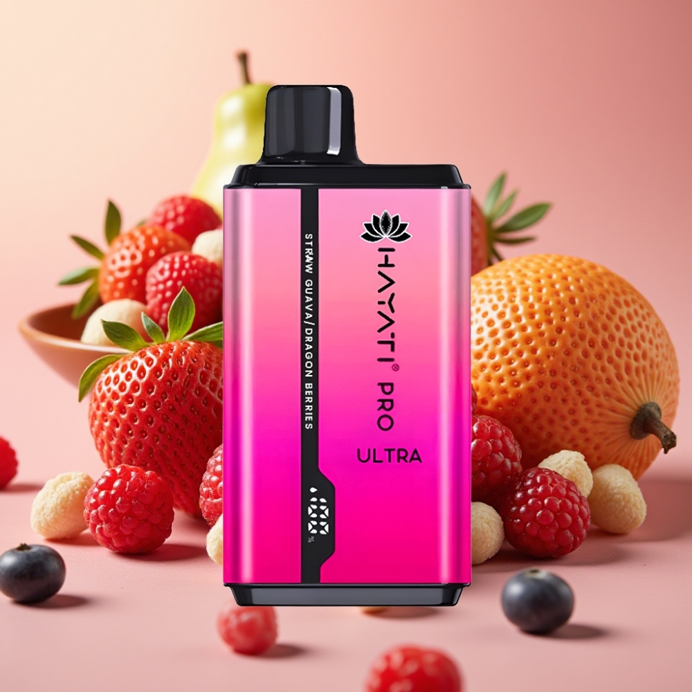 Hayati Pro Ultra 15000 Puffs Fresa Guayaba Bayas Dragón 2×12ml 2%