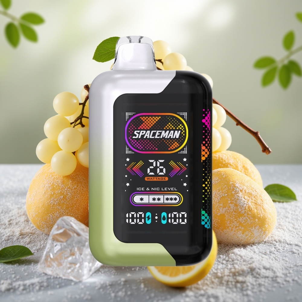 SMOK Spaceman SP40000 40000 Puffs 0% Nicotina Uva Blanca Hielo Pantalla LED