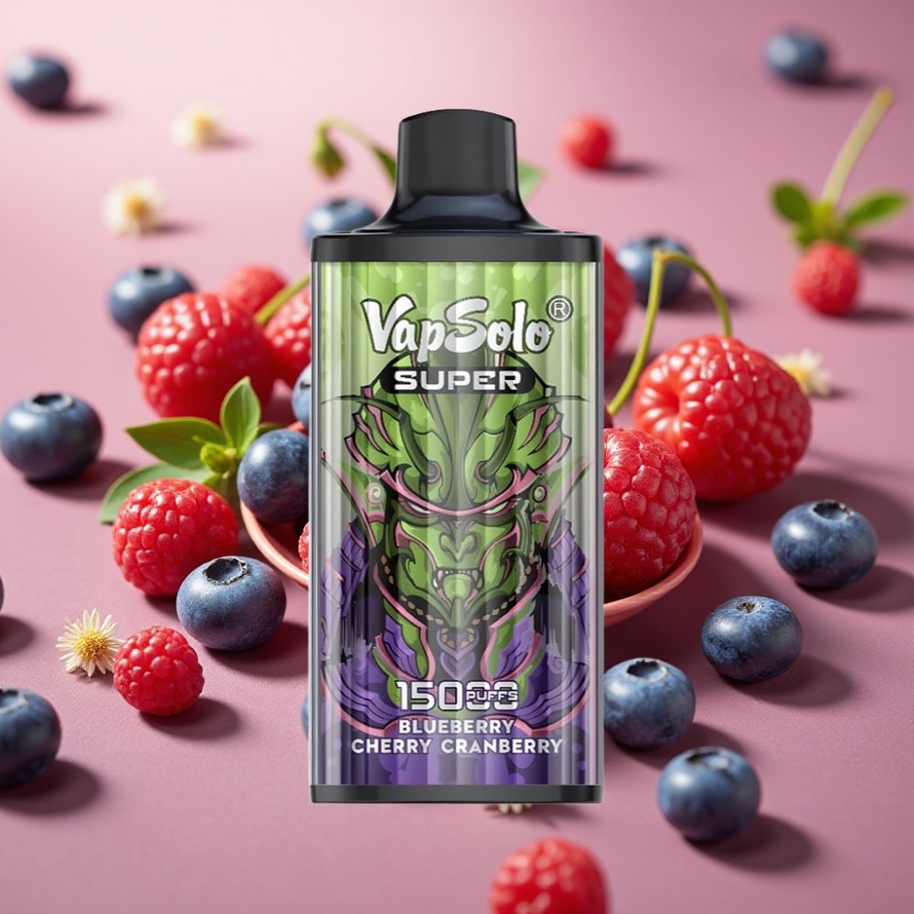 Vapsolo Super 15000 Puffs 40ml 850mah Blueberry Cereza Arándano