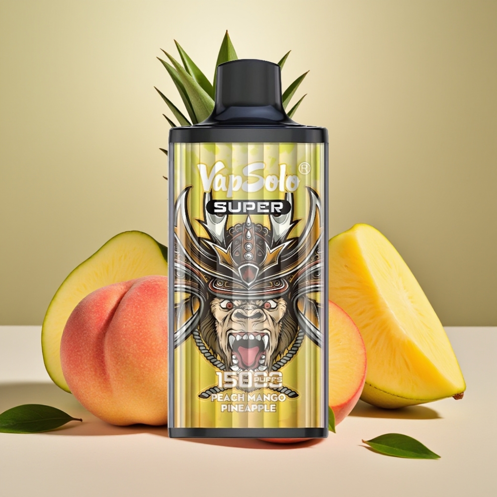 Vapsolo Super 15000 Puffs 40ml Durazno Mango Piña Tipo-C 850mAh
