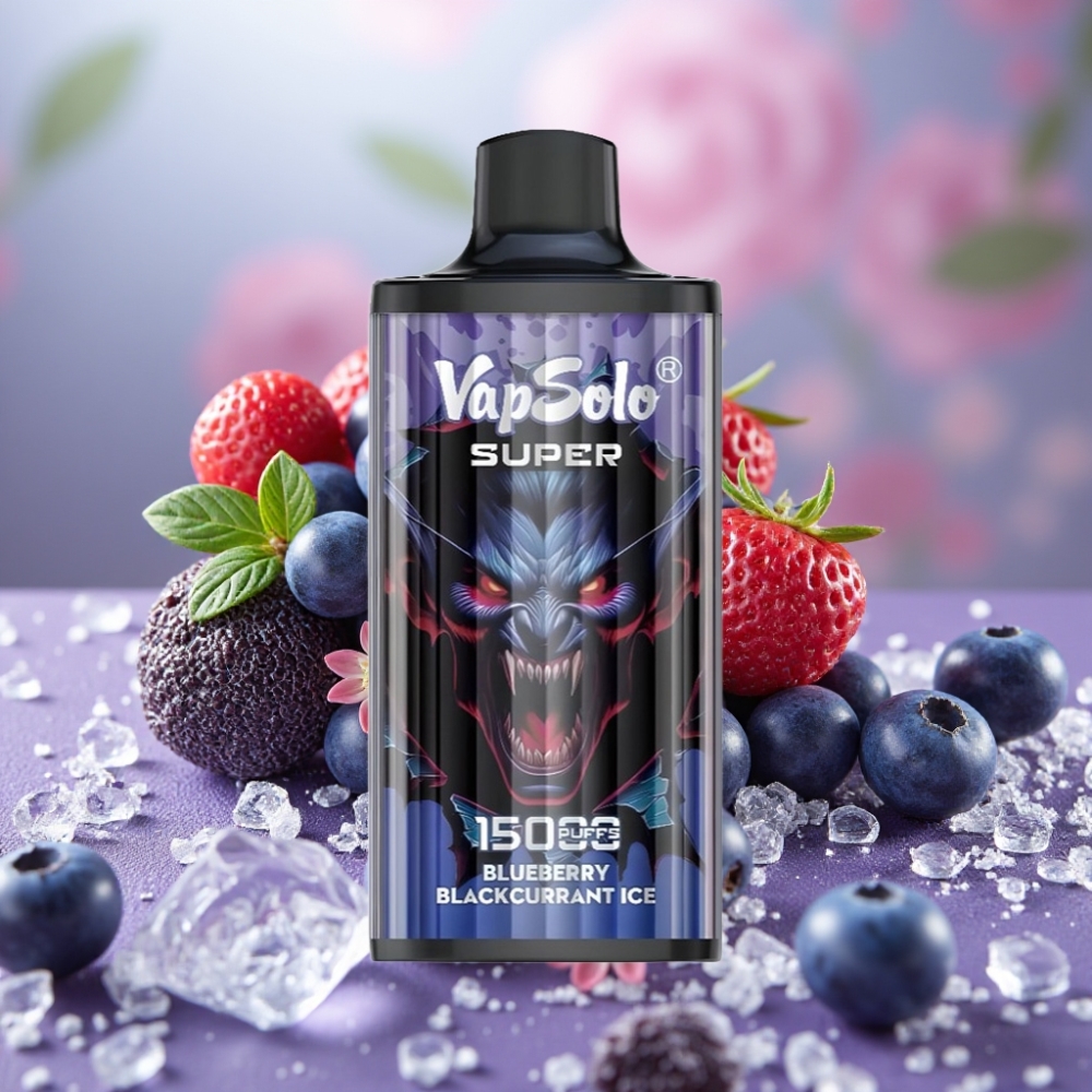 Vapsolo Super 15000 Puffs Dispositivo Desechable Arándano Grosella Negra Hielo 40ml 850mAh