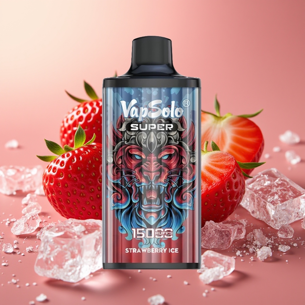 Vapsolo Super 15000 Puffs Fresa Helada 40ml 50mg/ml Tipo-C