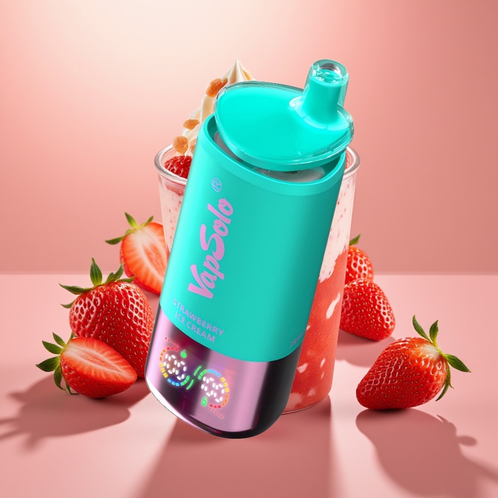 VapSolo Triple 30000 Puffs 40ml Fresa Helado Tipo-C