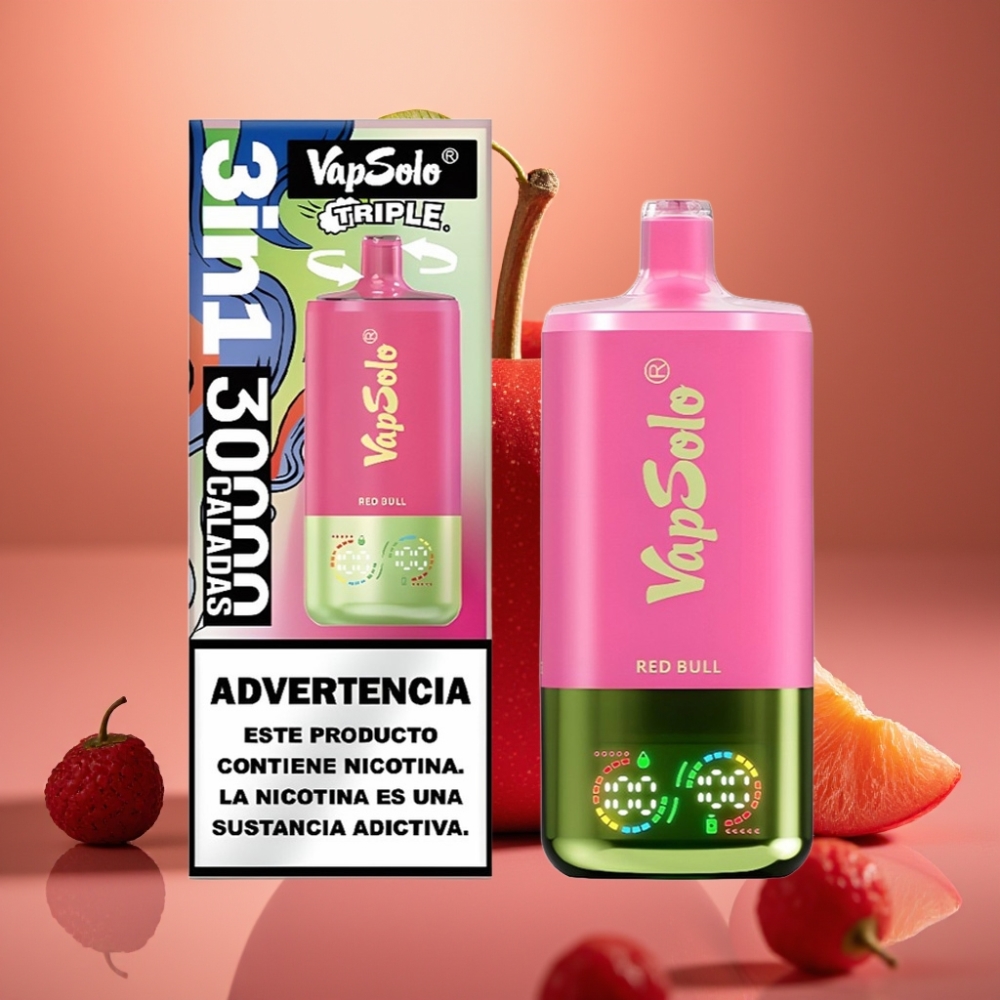 VapSolo Triple 30000 Puffs 40ml Toro Rojo Tipo-C Mexico wholesale suppliers