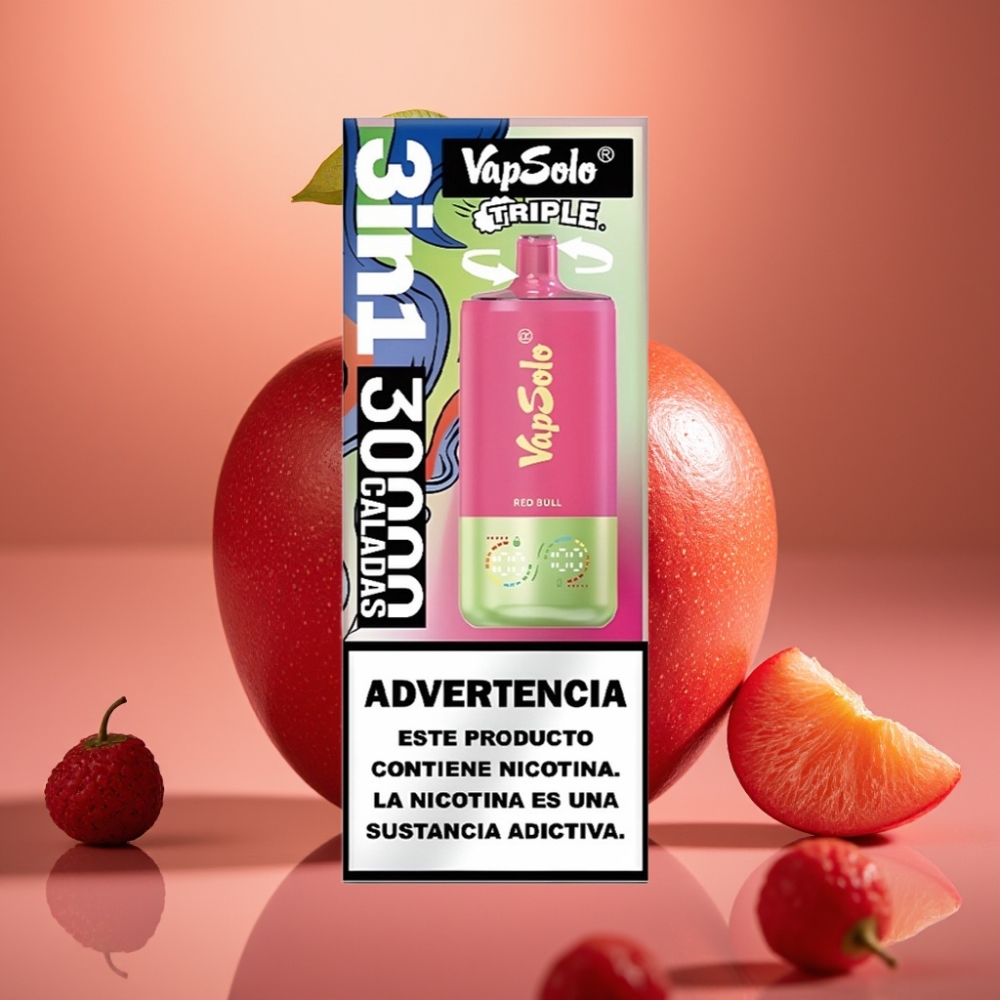 VapSolo Triple 30000 Puffs 40ml Toro Rojo Tipo-C Mexico wholesale suppliers