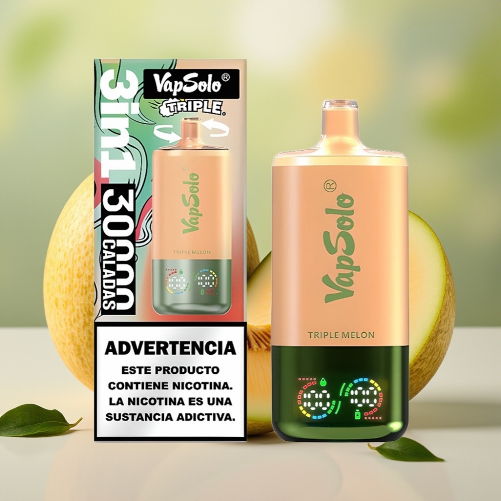 VapSolo Triple 30000 Puffs 40ml Triple Melón Tipo-C