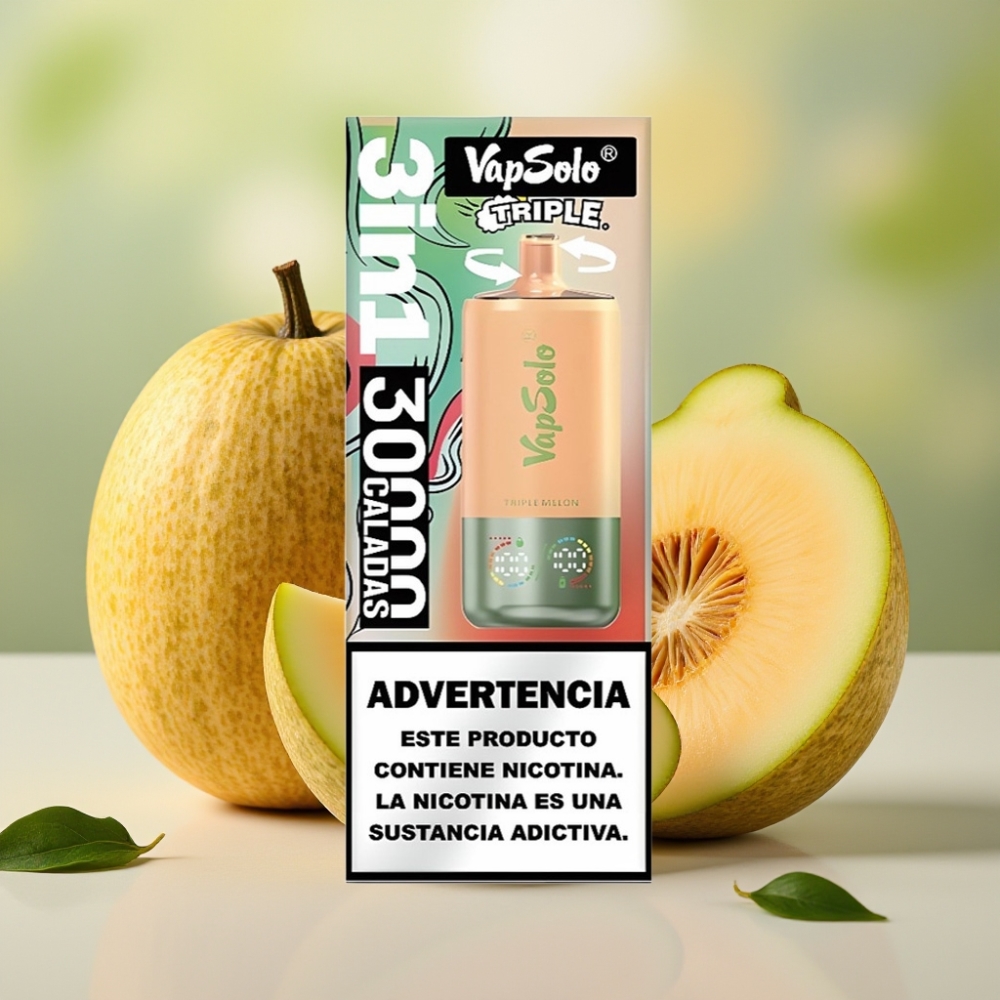 VapSolo Triple 30000 Puffs 40ml Triple Melón Tipo-C