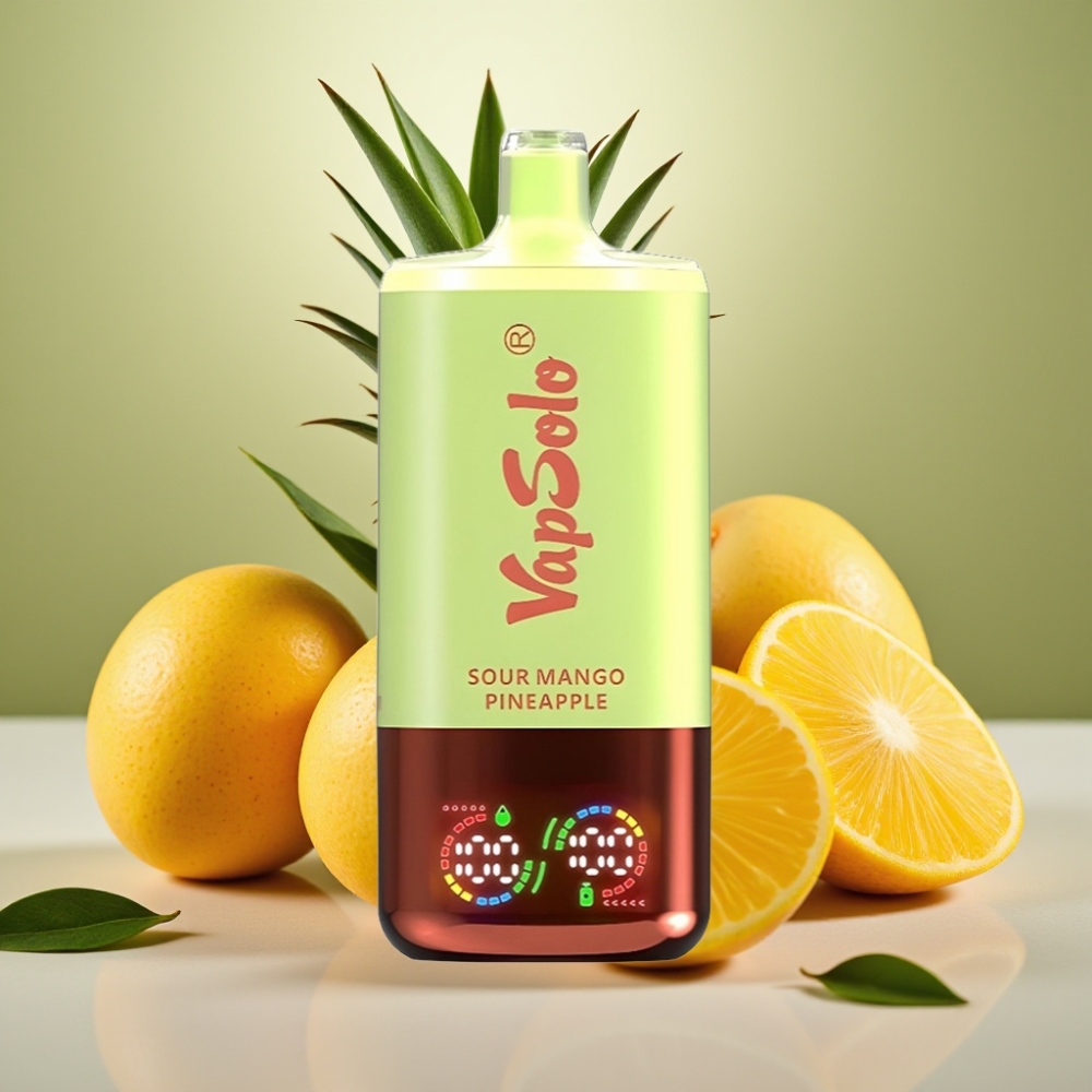 VapSolo Triple 30000 Puffs Dispositivo Vape Mango Piña Ácida, 40ml, Tipo-C