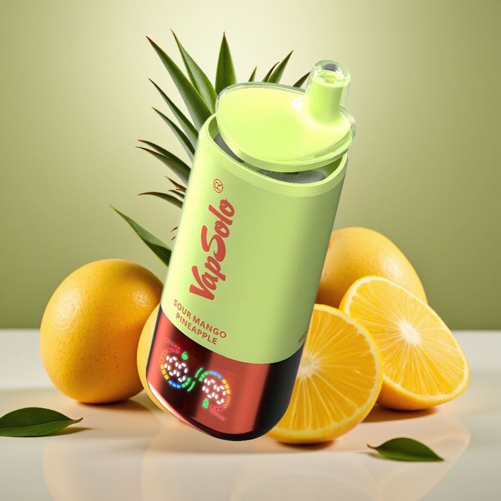 VapSolo Triple 30000 Puffs Dispositivo Vape Mango Piña Ácida, 40ml, Tipo-C