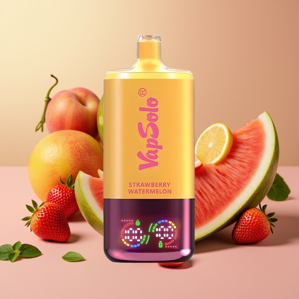 VapSolo Triple 30000 Puffs Fresa Sandía & Limón Melocotón, 40ml, Tipo-C